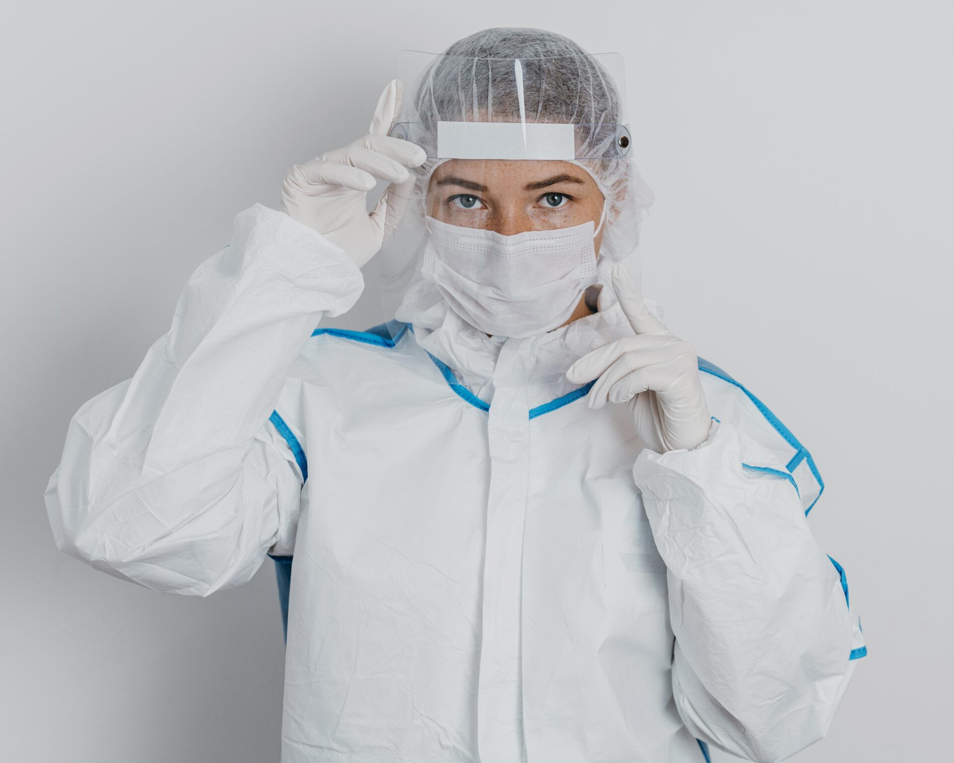 young doctor wearing medical mask