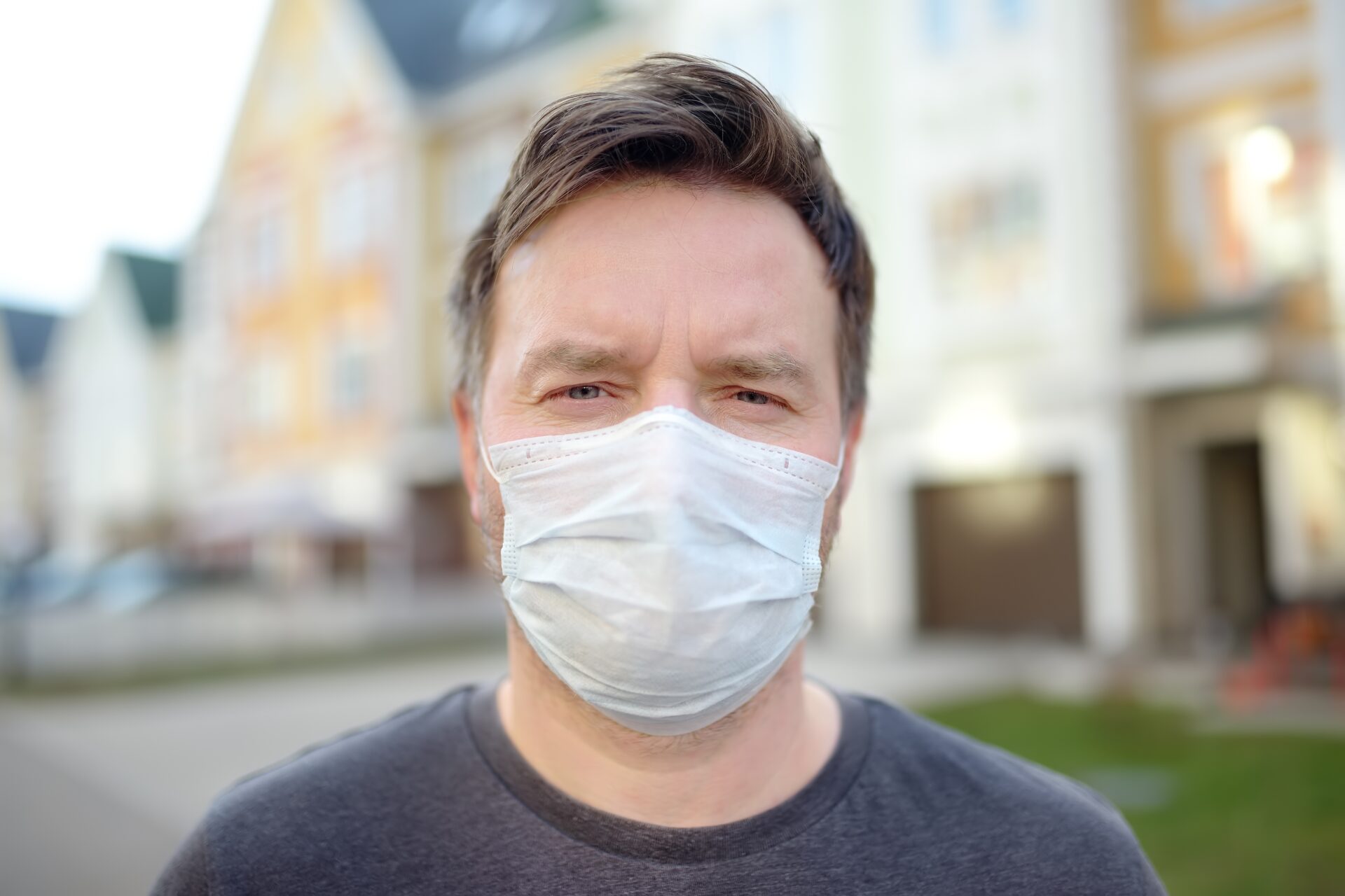 man wearing mask
