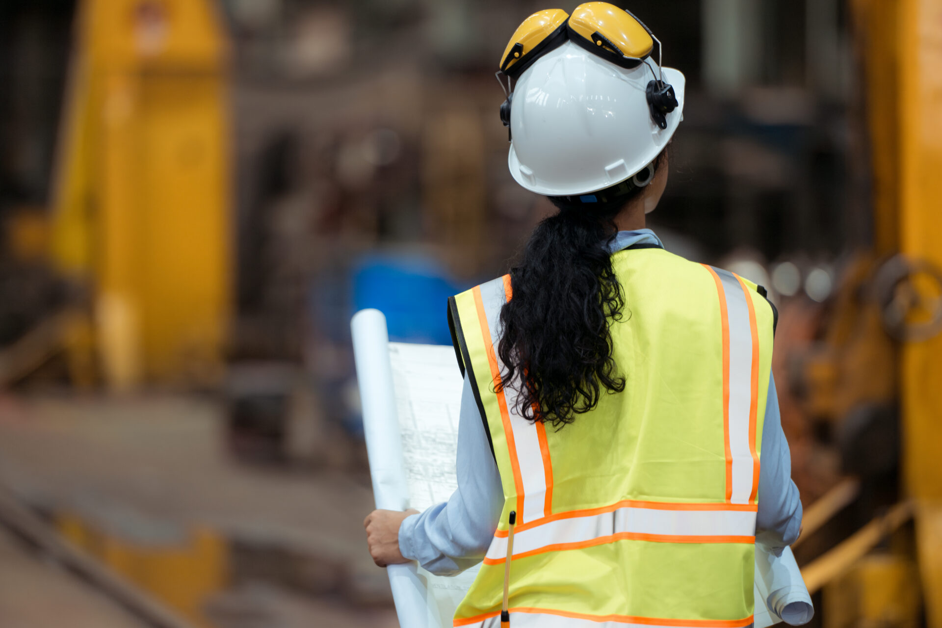 railway worker in high vis uniform