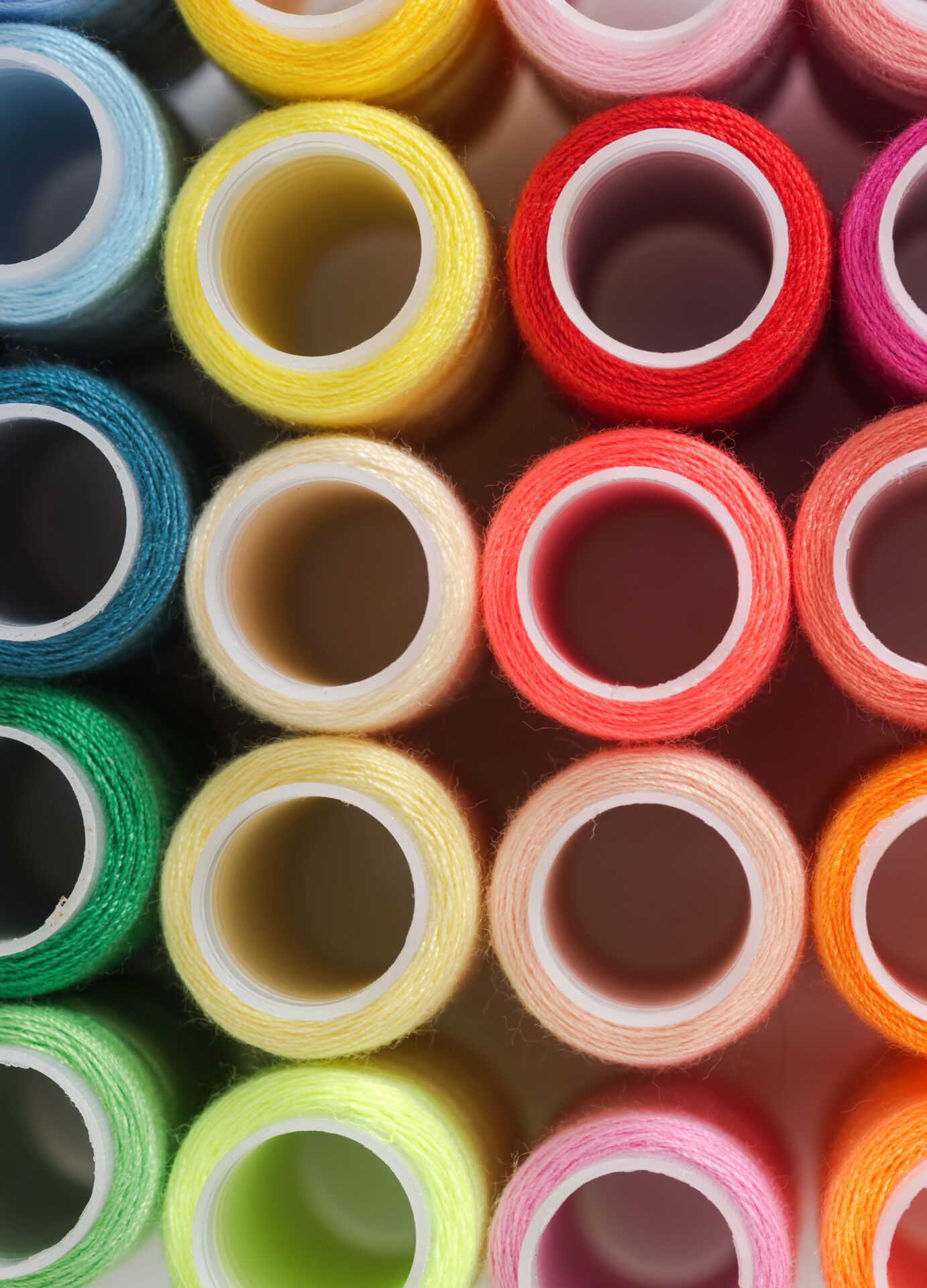 multi coloured threads