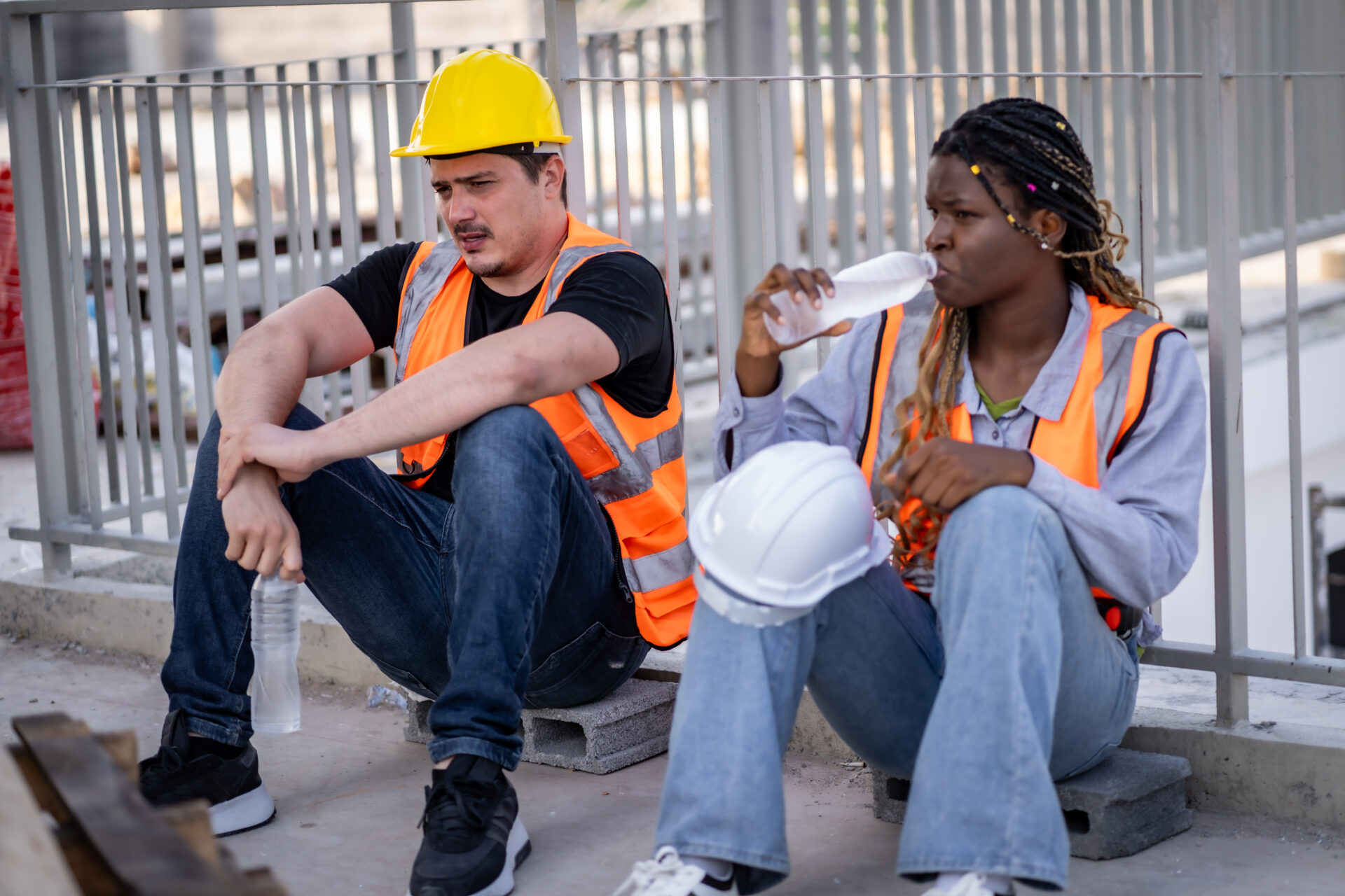 outdoor workers in summer heat