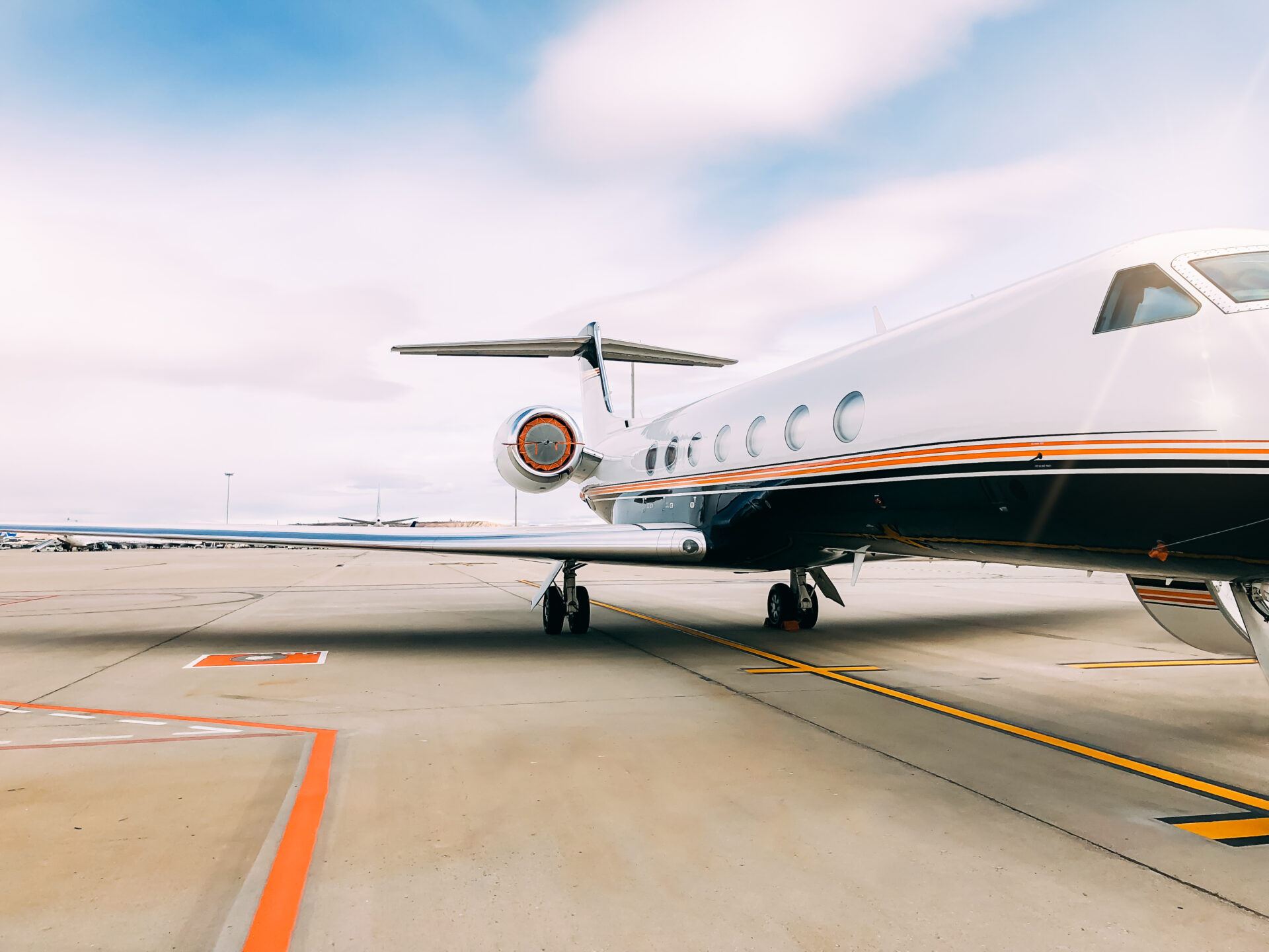 Private Jet at an airline terminal