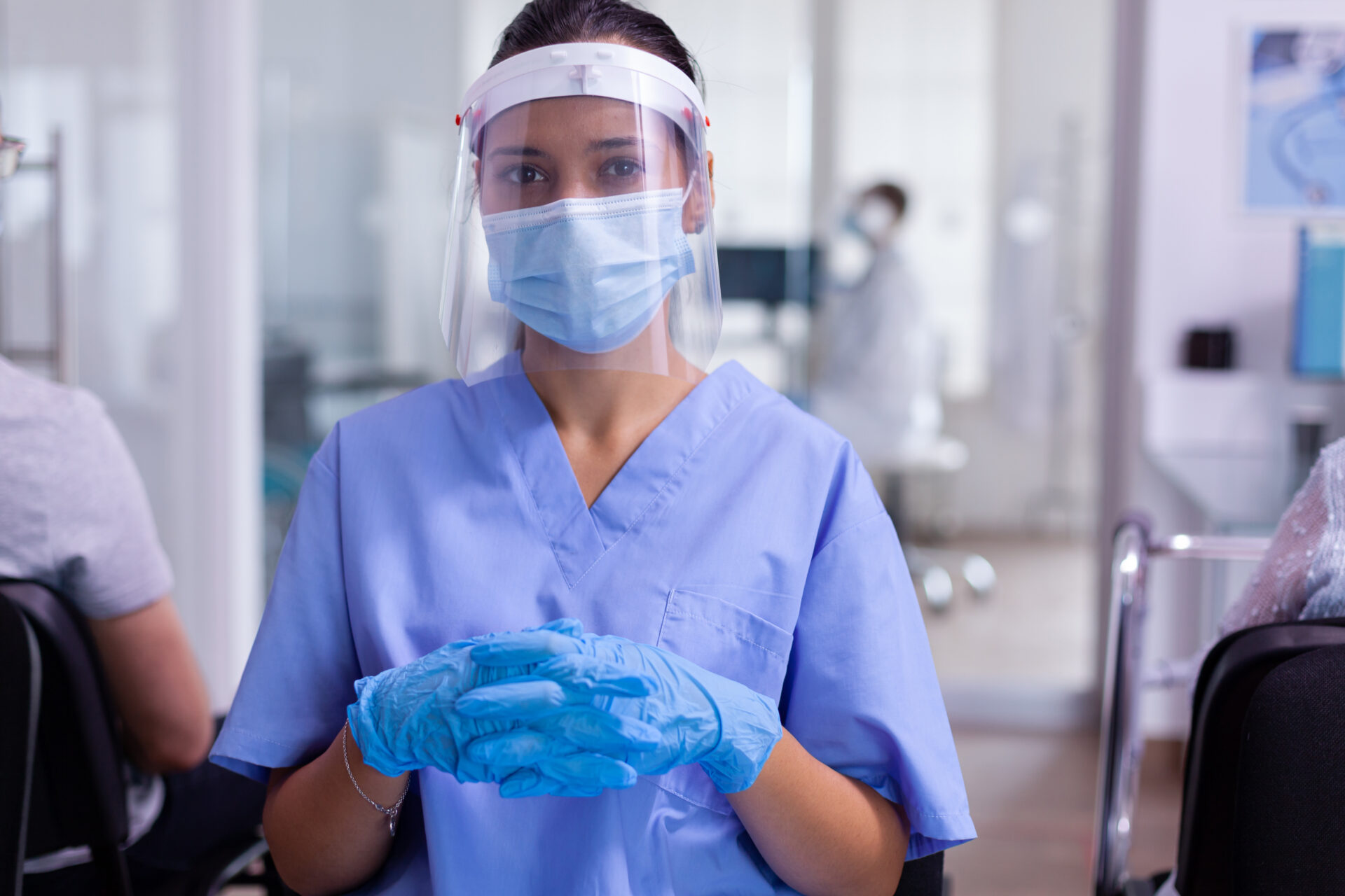 medical assistant wearing PPE