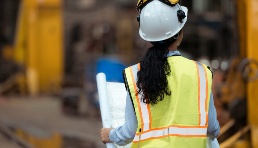 railway worker in high vis uniform