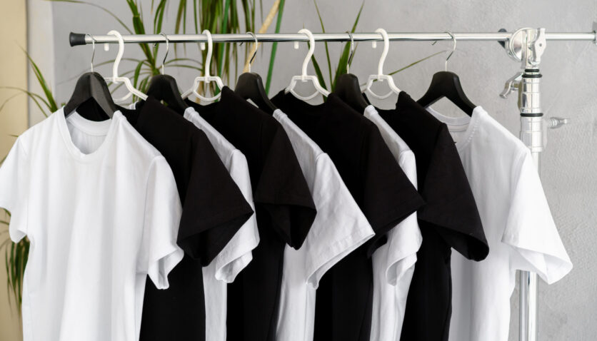 black and white tshirts